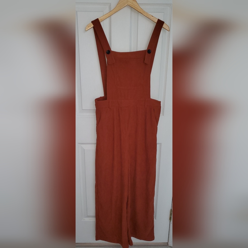 Cider Orange Wide Leg Jumpsuit